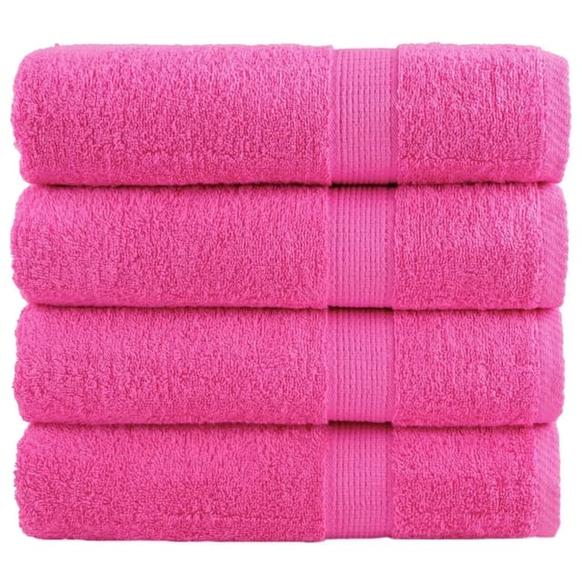 vidaXL Premium-Handtücher SOLUND 4 Stk Rosa 50x100 cm 600 g/m² 137522