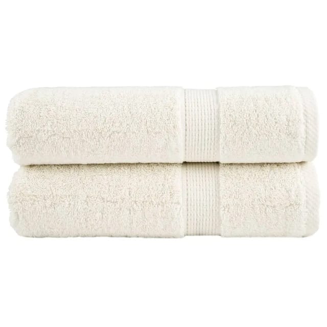vidaXL Premium-Duschtücher 2 Stk Creme 70x140 600 g/m2 100% Baumwolle