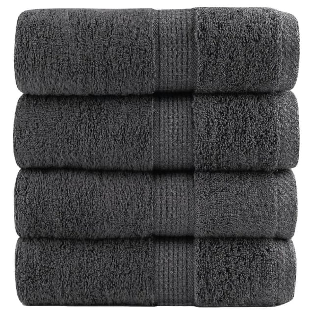 vidaXL Premium-Seiftücher 4 Stk Anthrazit 30x30 cm 600g/m2 Baumwolle