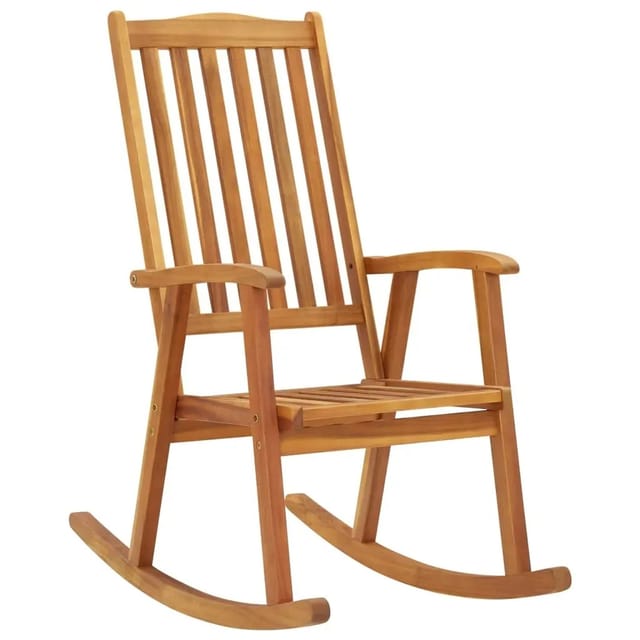 vidaXL Schaukelstuhl mit Kissen Akazien Holz Modell 211844