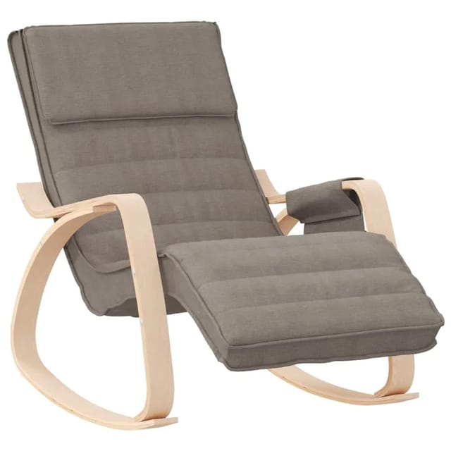vidaXL Schaukelstuhl Taupe Stoff Modell 13