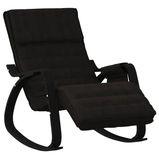 vidaXL Schaukelstuhl Schwarz Stoff Modell 16