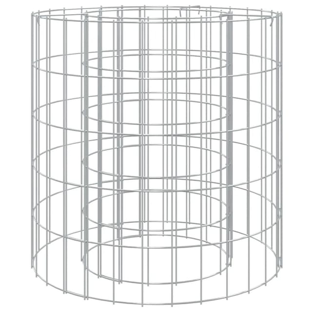 vidaXL Gabionen-Feuerstelle Ø 50 cm Verzinktes Eisen