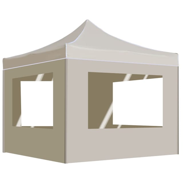 vidaXL Profi-Partyzelt Faltbar mit Wänden Aluminium 2x2m Creme