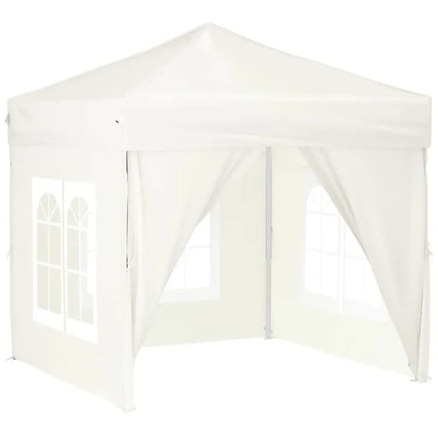 vidaXL Partyzelt Faltbar mit Seitenwänden Creme 2x2 m Modell 1
