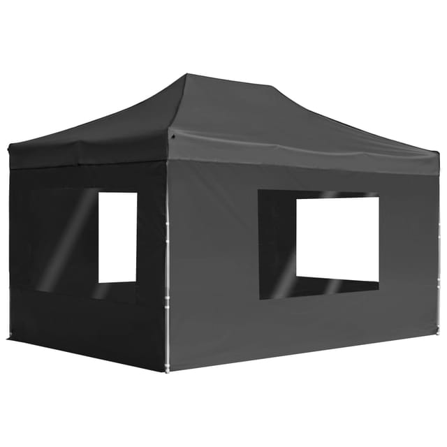 vidaXL Profi-Partyzelt Faltbar mit Wänden Aluminium 4,5x3m Anthrazit