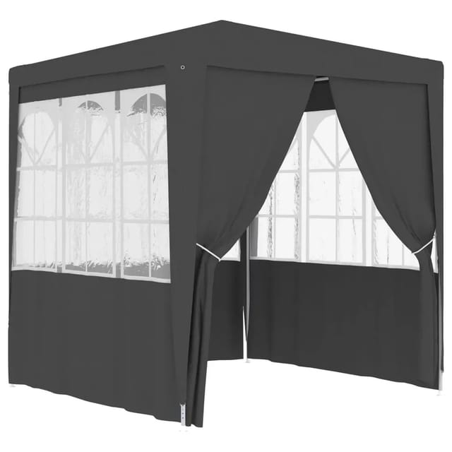 vidaXL Profi-Partyzelt mit Seitenwänden 2x2m Anthrazit 90 g/m2