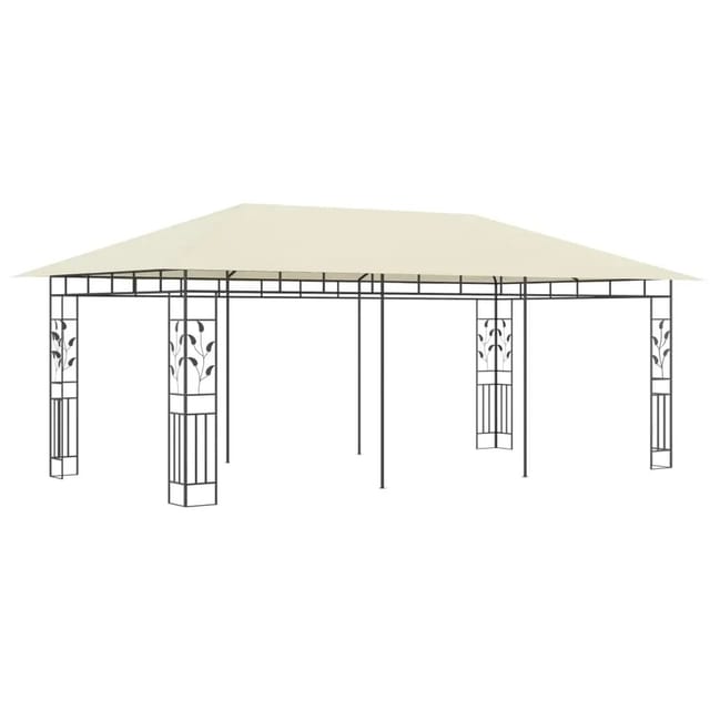 vidaXL Pavillon mit Moskitonetz 6x3x2,73 m Creme
