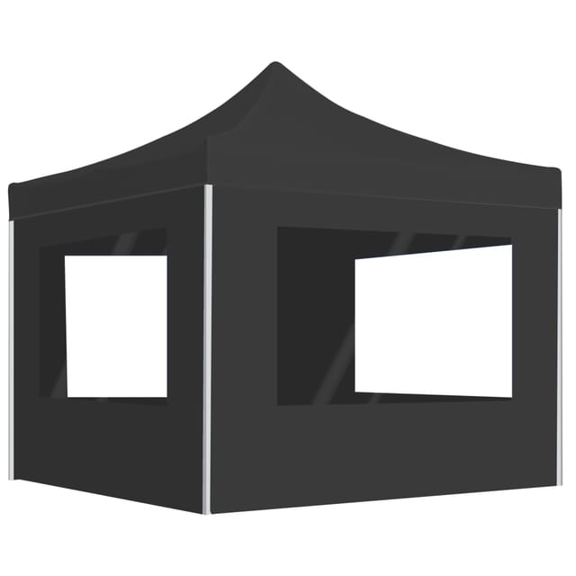 vidaXL Profi-Partyzelt Faltbar mit Wänden Aluminium 3x3m Anthrazit