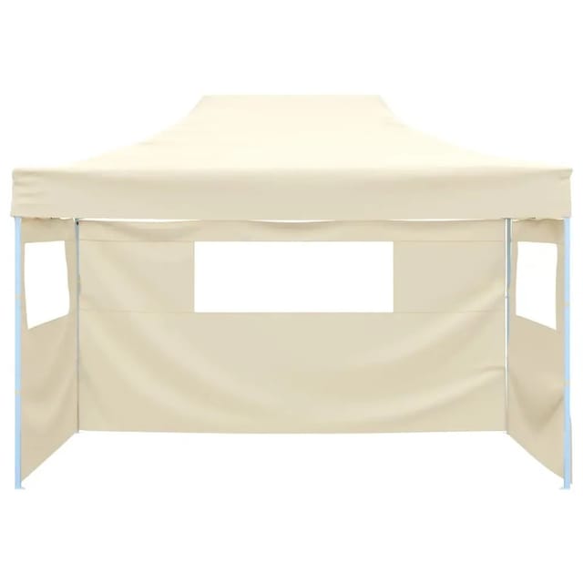 vidaXL Faltzelt mit 3 Wänden 3 x 4,5 m Creme