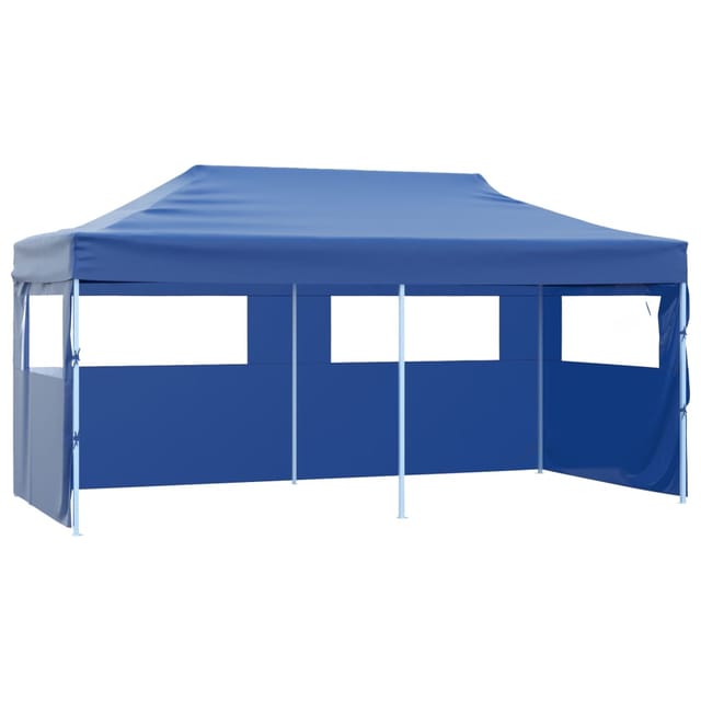 vidaXL Pop-Up-Partyzelt Faltbar Blau 3x6 m