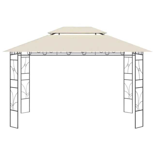 vidaXL Pavillon 4x3x2,7 m Creme 160 g/m2
