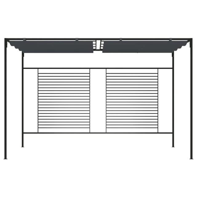 vidaXL Pavillon mit Ausziehbarem Dach 4x3x2,3 m Anthrazit 180 g/m2
