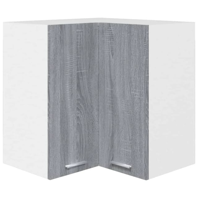 vidaXL Eck-Hängeschrank Grau Sonoma 57x57x60 cm Holzwerkstoff