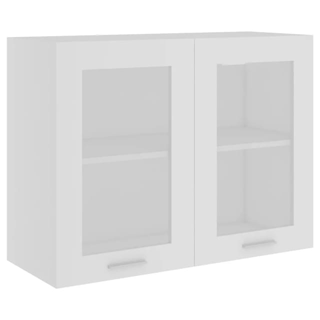 vidaXL Hängeglasschrank Weiß 80x31x60 cm Holzwerkstoff
