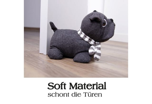 Bestlivings Türstopper Mops Bulldogge 25 x 20 cm Anthrazit