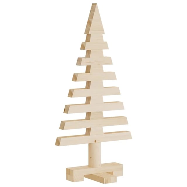 vidaXL Weihnachtsbaum Holz Zum Schmücken 60 cm Massivholz Kiefer