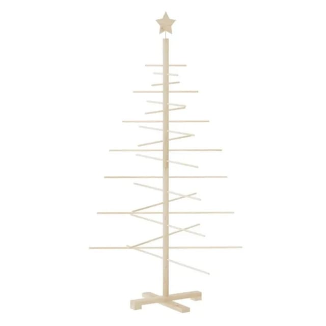 vidaXL Weihnachtsbaum Holz Zum Schmücken 150 cm Massivholz Kiefer