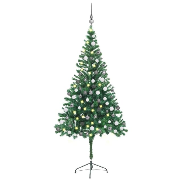 vidaXL Künstlicher Weihnachtsbaum mit LEDs Kugeln 180 cm 564 Zweige Modell 3