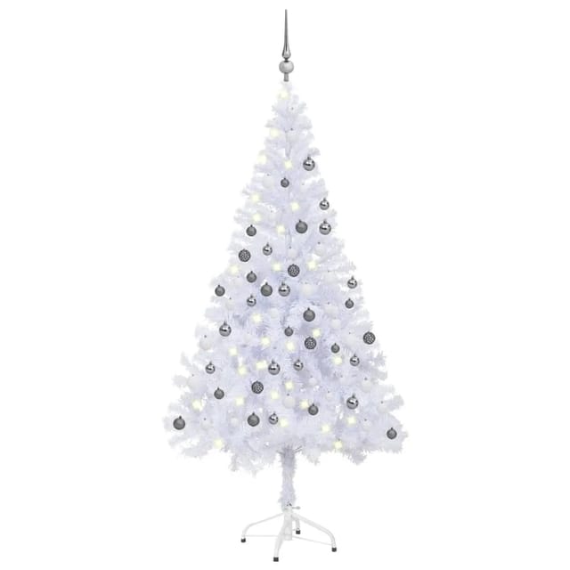 vidaXL Künstlicher Weihnachtsbaum mit LEDs & Kugeln 120 cm 230 Zweige Modell 5