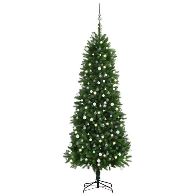 vidaXL Künstlicher Weihnachtsbaum mit LEDs & Kugeln 240 cm Grün Modell 3
