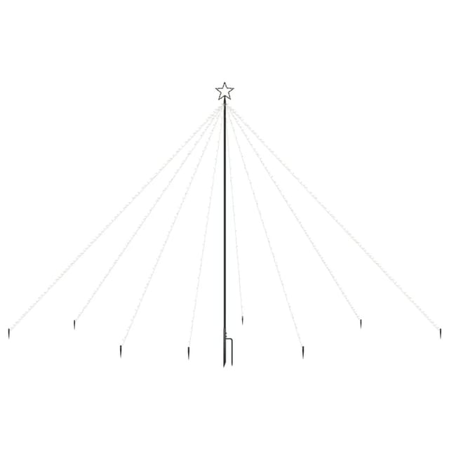 vidaXL Weihnachtsbaum-Lichterkette Indoor Outdoor 576 LEDs Blau 3,6 m