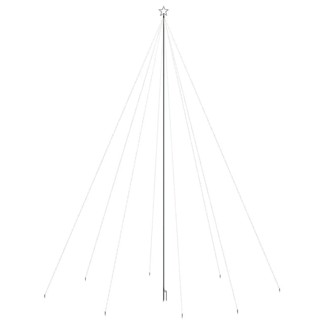 vidaXL Weihnachtsbaum-Lichterkette Indoor Outdoor 1300 LED Kaltweiß 8m