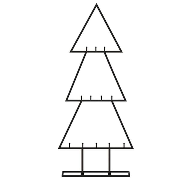 vidaXL Metall-Weihnachtsbaum Deko Schwarz 60 cm Modell 4