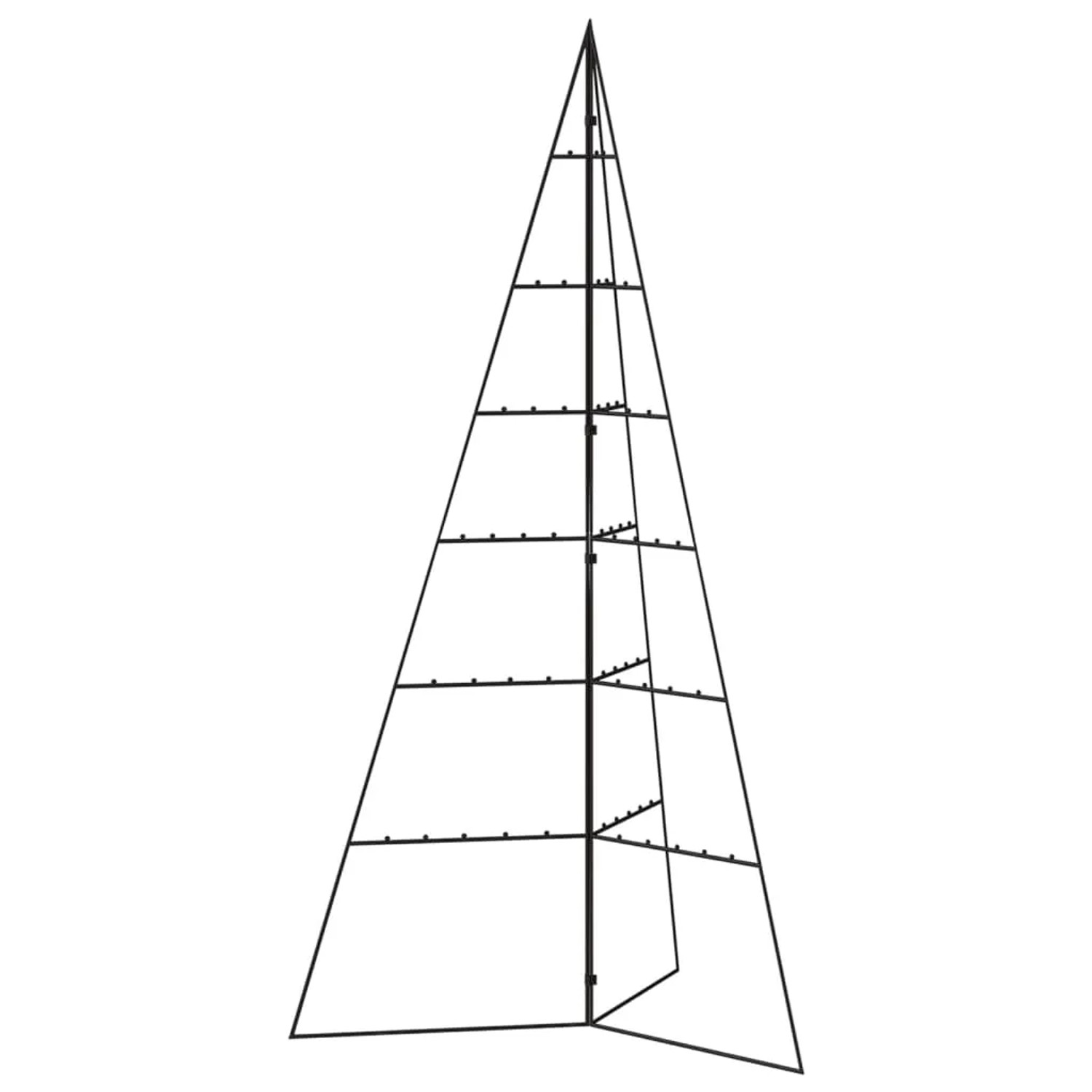 vidaXL Metall-Weihnachtsbaum für Dekorationen Schwarz 140 cm