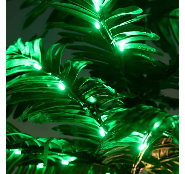 vidaXL Künstliche Palme LED Warmweiß 72 LEDs 120 cm