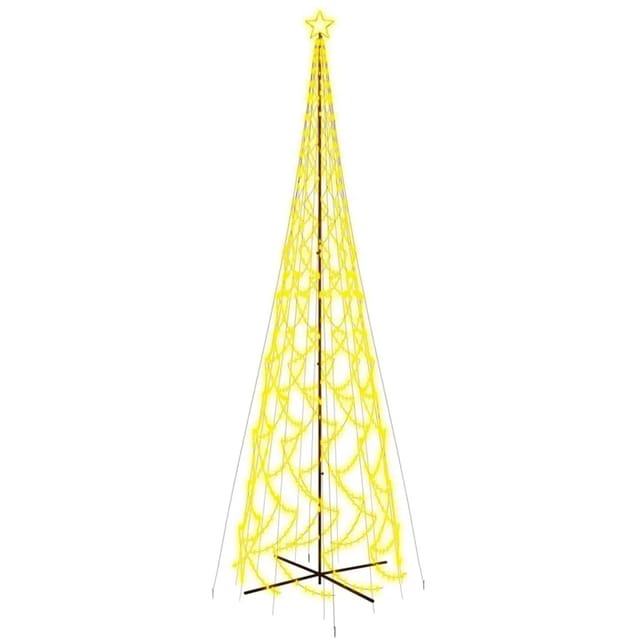 vidaXL LED-Weihnachtsbaum Kegelform Warmweiß 3000 LEDs 230x800 cm