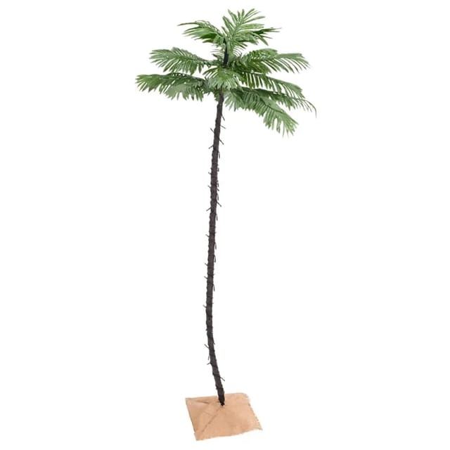 vidaXL Künstliche Palme mit 192 LEDs Warmweiß 300 cm