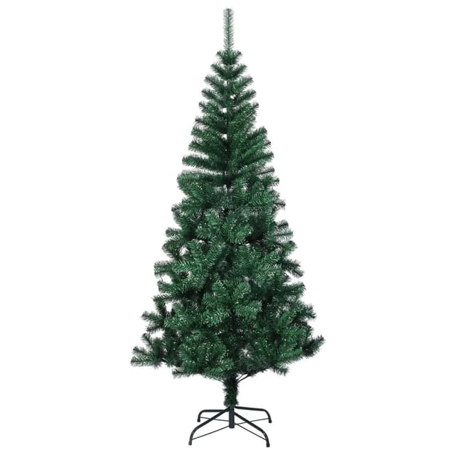 vidaXL Künstlicher Weihnachtsbaum Schillernde Spitzen Grün 150 cm PVC