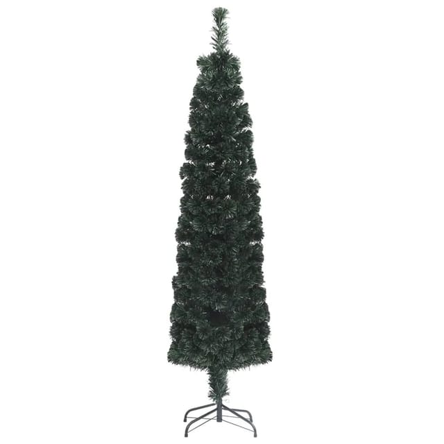 vidaXL Künstlicher Weihnachtsbaum Schlank mit Ständer 120 cm Glasfaser