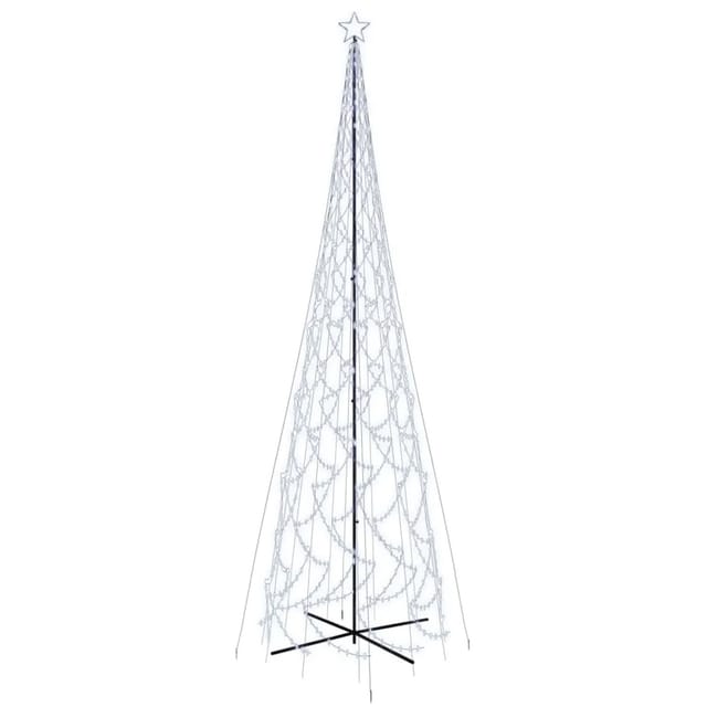 vidaXL LED-Weihnachtsbaum Kegelform Kaltweiß 3000 LEDs 230x800 cm