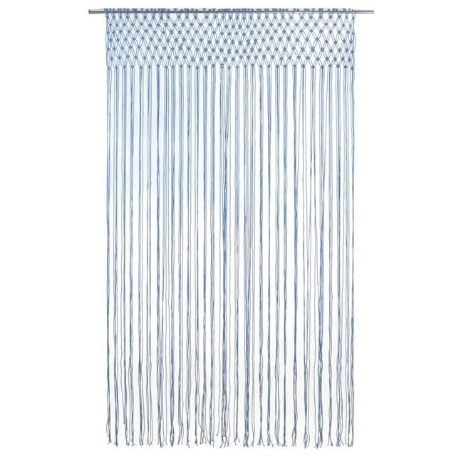 vidaXL Makramee Vorhang Blau 140x240 cm Baumwolle Modell 3