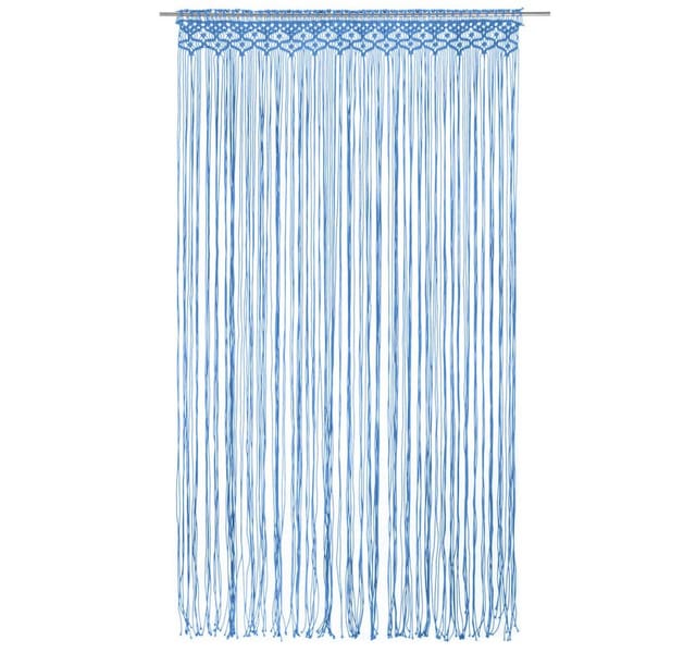 vidaXL Makramee Vorhang Blau 140x240 cm Baumwolle Modell 2