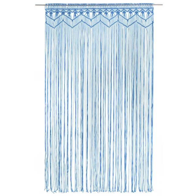 vidaXL Makramee Vorhang Blau 140x240 cm Baumwolle Modell 4