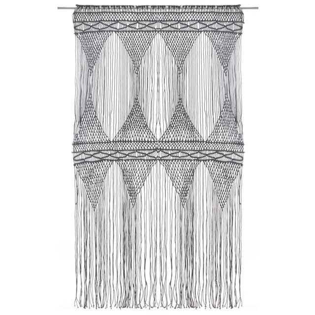 vidaXL Makramee Vorhang Anthrazit 140x240 cm Baumwolle Modell 5