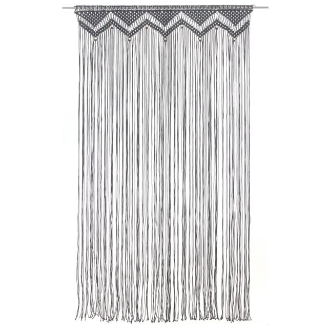 vidaXL Makramee Vorhang Anthrazit 140x240 cm Baumwolle Modell 4