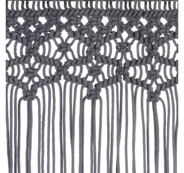 vidaXL Makramee Vorhang Anthrazit 140x240 cm Baumwolle Modell 3
