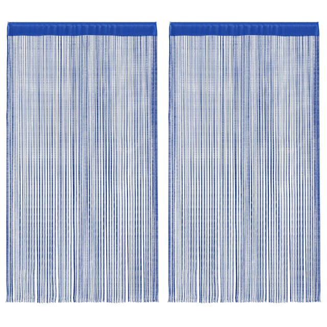 vidaXL Fadenvorhänge 2 Stk 100 x 250 cm Blau