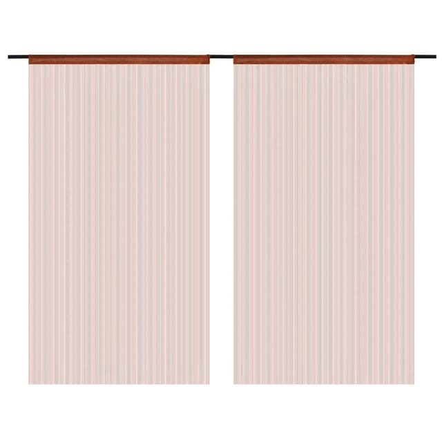 vidaXL Fadenvorhänge 2 Stk 100 x 250 cm Braun
