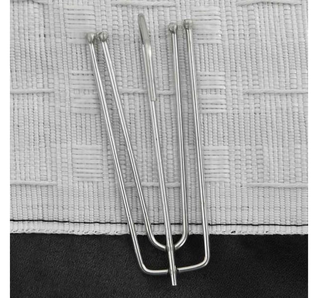 vidaXL Verdunkelungsvorhänge mit Haken Leinenoptik 2 Stk 140x175 cm
