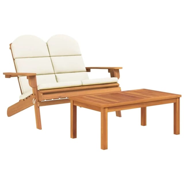 vidaXL 2-tlg Garten-Lounge-Set Adirondack Massivholz Akazie Modell 2