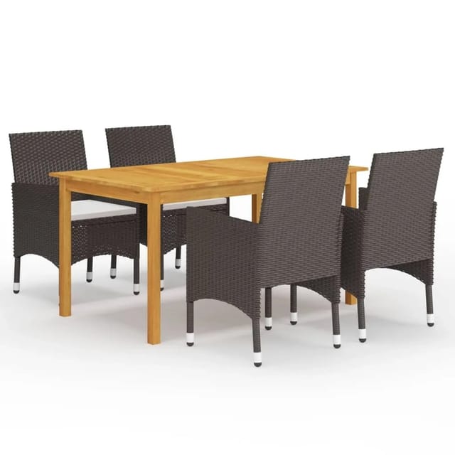 vidaXL 5-tlg Garten-Essgruppe Braun Modell 8