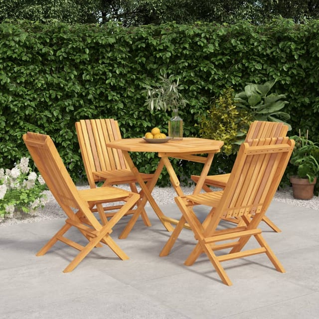vidaXL 5-tlg Garten-Essgruppe Massivholz Teak Modell 73