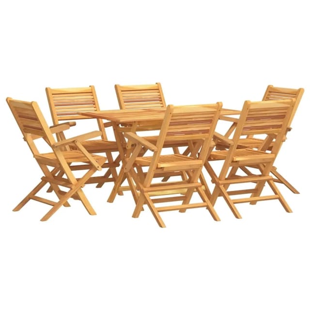 vidaXL 7-tlg Garten-Essgruppe Massivholz Teak Modell 65