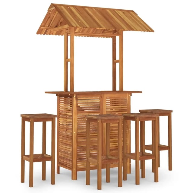 vidaXL 5-tlg Gartenbar-Set Massivholz Akazie Modell 8