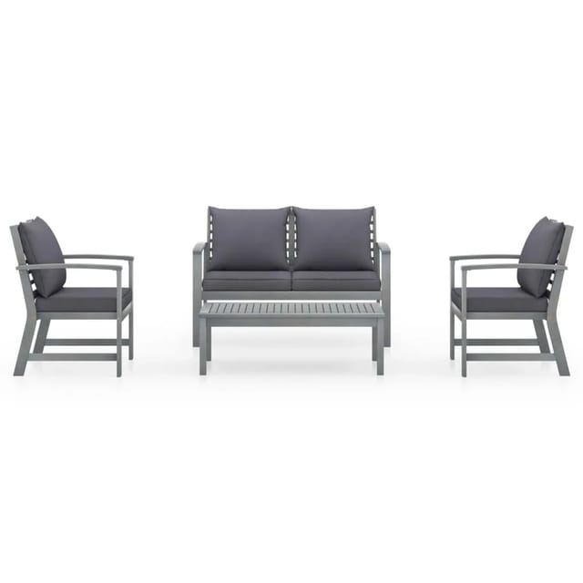 vidaXL 4-tlg Garten-Lounge-Set mit Auflagen Massivholz Akazie Modell 11
